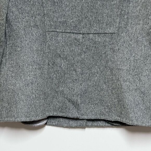 Vintage SCHUMACHER Grey Wool Crop Jacket Womens Sz M - Picture 5 of 10